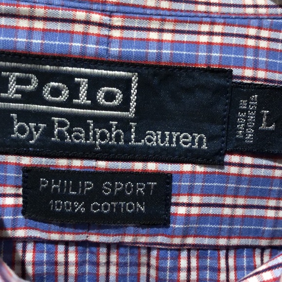 🥳HP🎉 EUC Polo by Ralph Lauren Checkered Cotton Long Sleeve Button Down Shirt - Picture 7 of 7